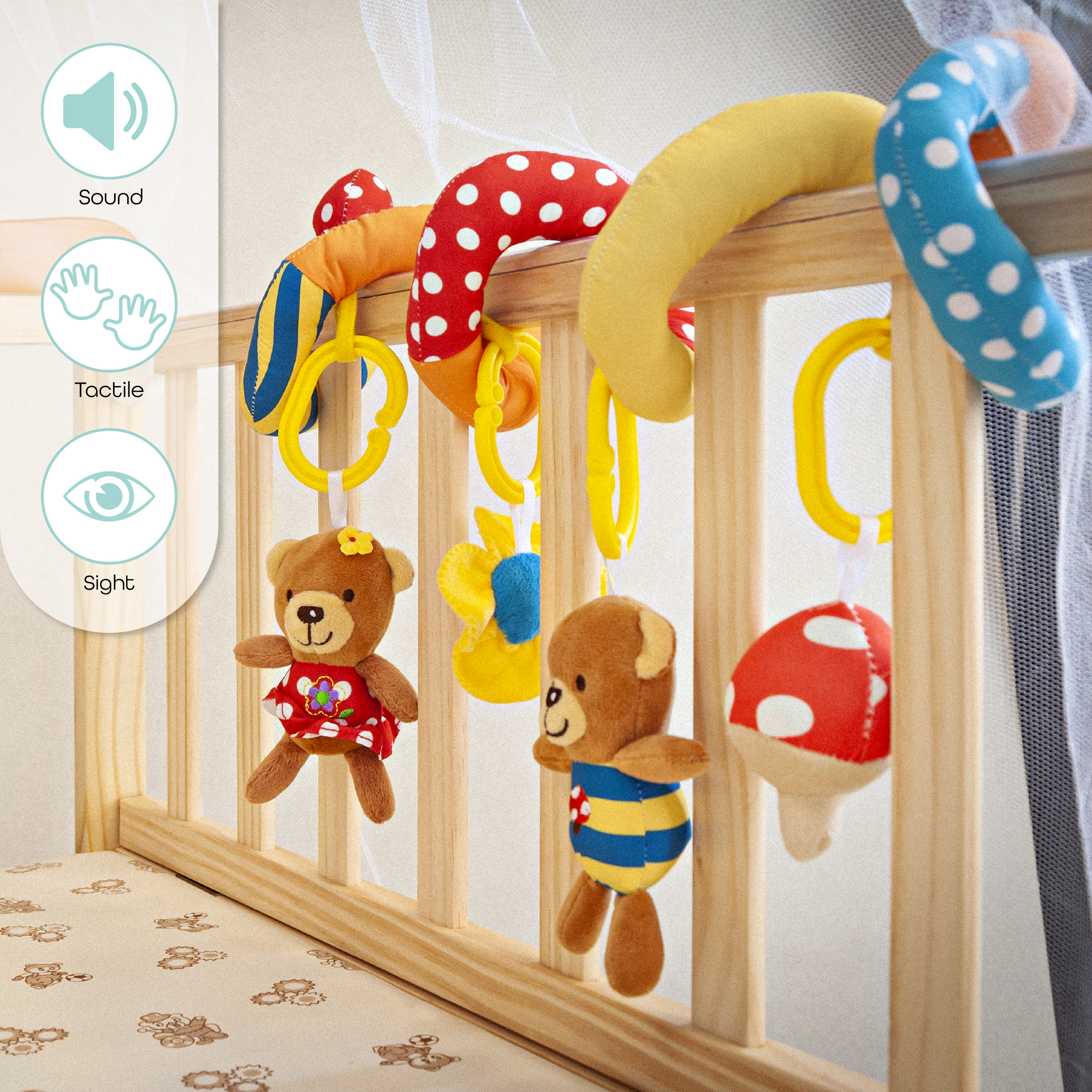 Moon Spiral Activity Toy - Bears — view 3